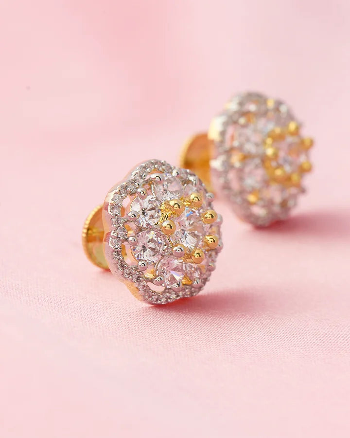 Celestial White Grace Studs  in 92.5 Silver