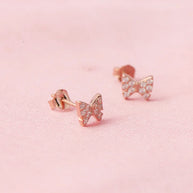 Rose Gold Blush Knot Studs in 92.5 Silver