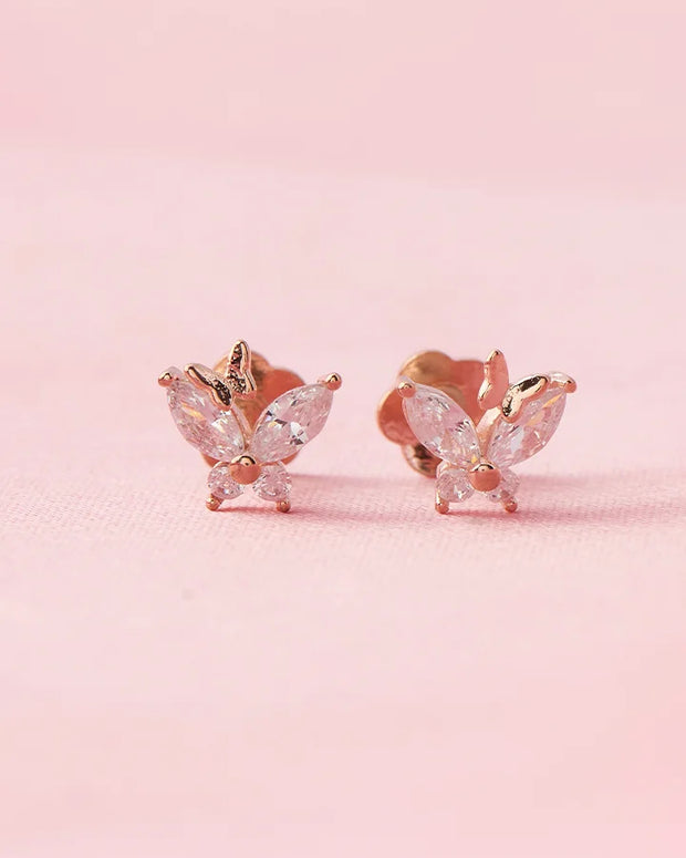 Butterfly Studs in 92.5 Silver