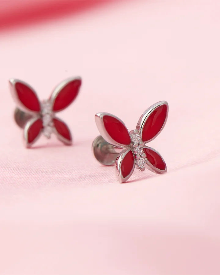 Eternal Glow Rhodium Studs in 92.5 Silver