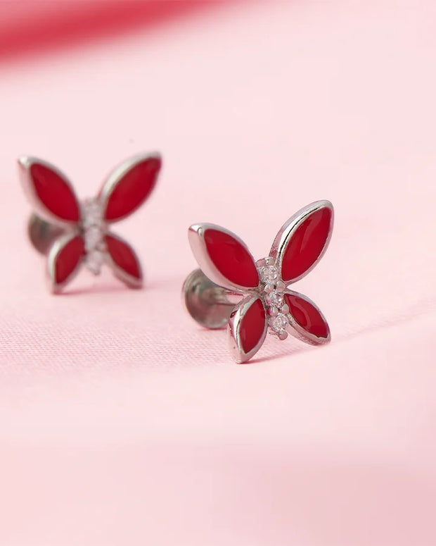 Eternal Glow Rhodium Studs in 92.5 Silver