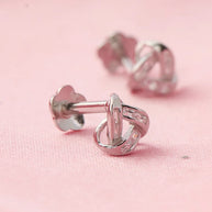 Triad Gleam Rhodium Studs in 92.5 Silver