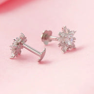 Celestial Star Rhodium Studs  in 92.5 Silver