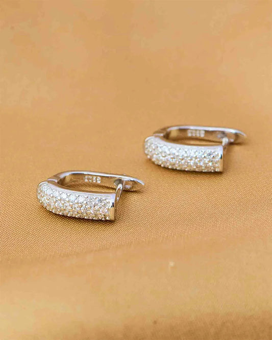 J Spark Rhodium Studs in 92.5 Silver