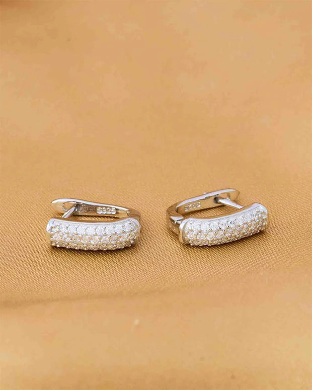 J Spark Rhodium Studs in 92.5 Silver