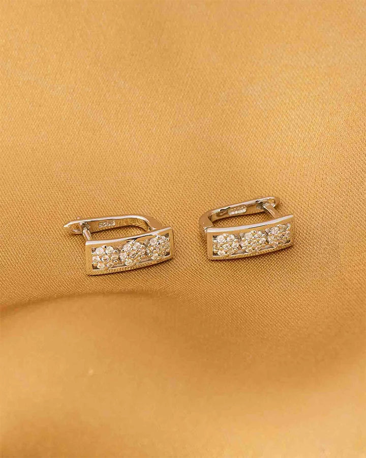 Dual Radiance Rhodium Studs  in 92.5 Silver