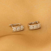 Dual Radiance Rhodium Studs  in 92.5 Silver