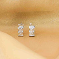 Grace Halo Rhodium Studs in 92.5 Silver