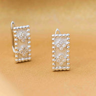 Grace Halo Rhodium Studs in 92.5 Silver