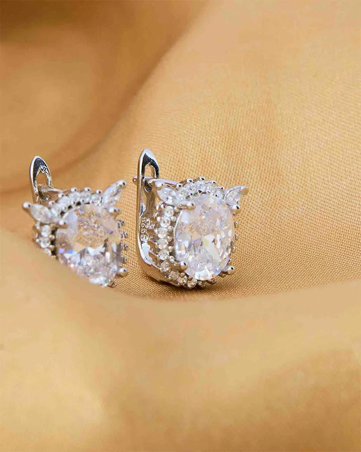 Eternal Spark Rhodium Studs in 92.5 Silver