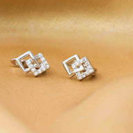 Lustre Gem Rhodium Studs in 92.5 Silver