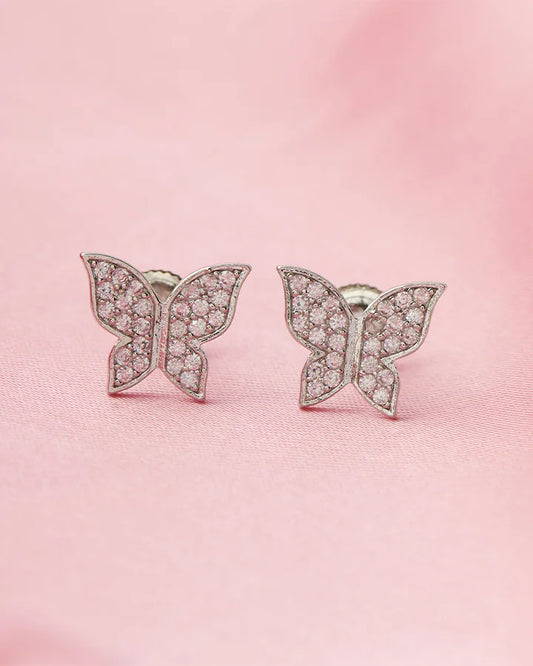 Refined Geometry Rhodium Studs in 92.5 Silver