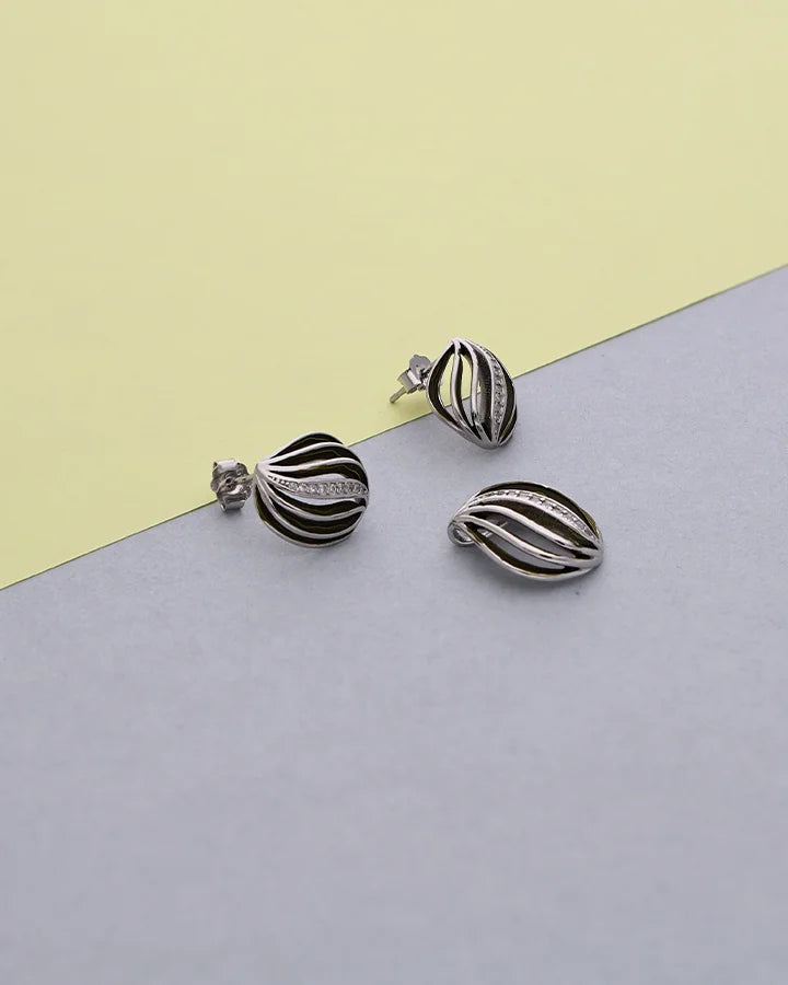 Charm Duo Enamel Pendant Set  in 92.5 Silver