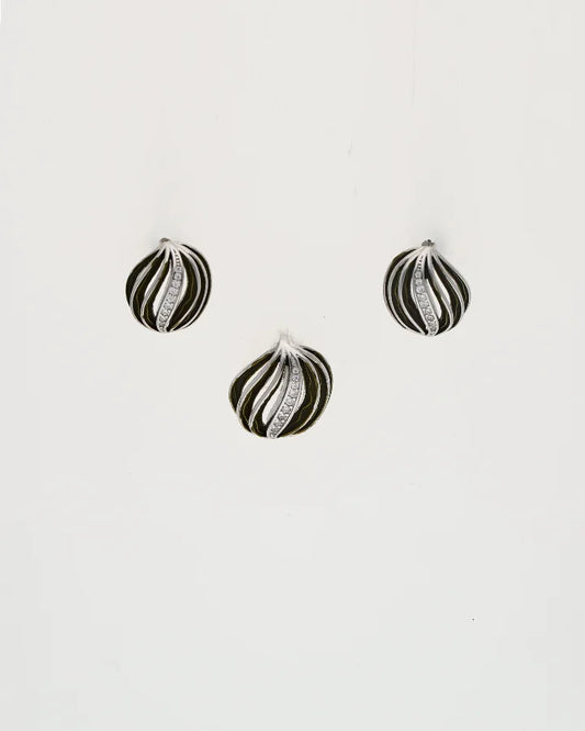 Charm Duo Enamel Pendant Set  in 92.5 Silver