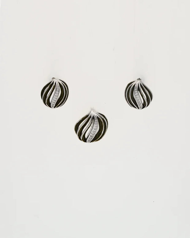 Charm Duo Enamel Pendant Set  in 92.5 Silver