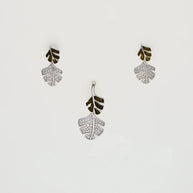 Charm Duo Luxe Shine Pendant Set  in 92.5 Silver