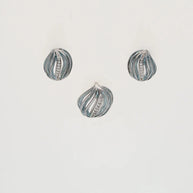 Charm Duo Stellar Enamel Pendant Set  in 92.5 Silver