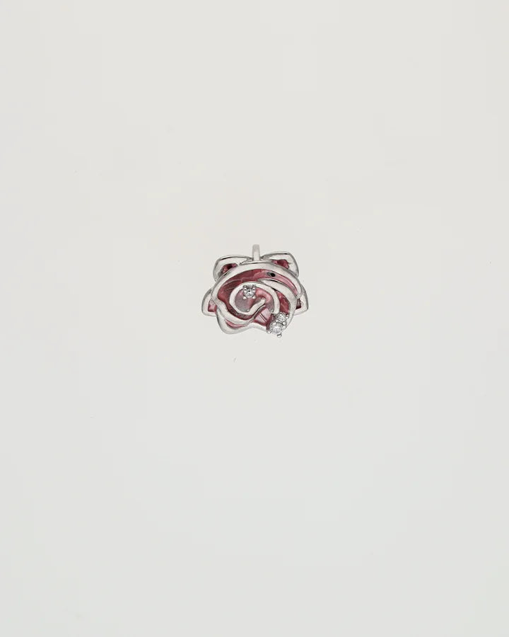 Rose Bloom Pendant Set in 92.5 Silver