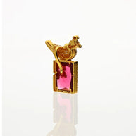 Ruby Parrot Dollar Pendant in 92.5 Silver