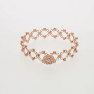 Lustre Spin Rose Gold Kada Ring in 92.5 Silver