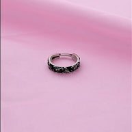 Vintage Oxidized Silver Ring in 92.5 Silver