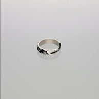 Vintage Oxidized Silver Ring in 92.5 Silver