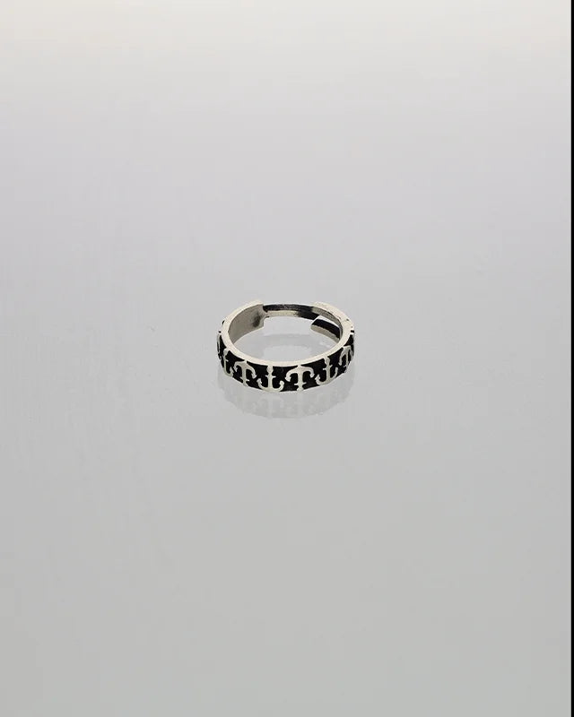Anchor Adjustable Silver Ring in 92.5 Silver