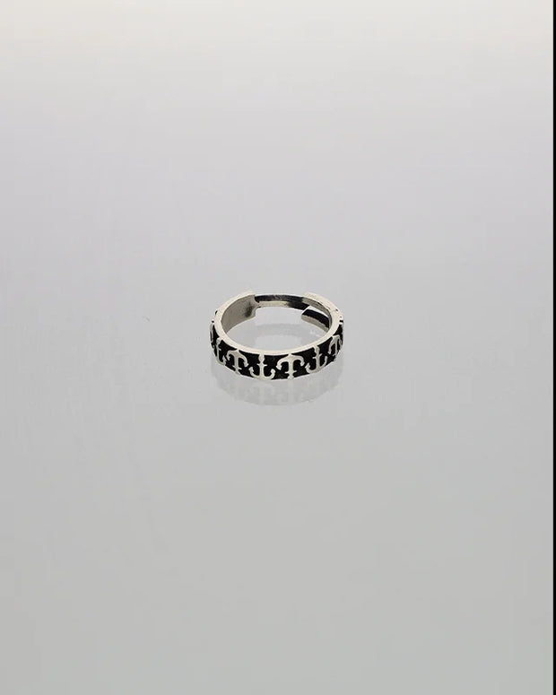 Anchor Adjustable Silver Ring in 92.5 Silver