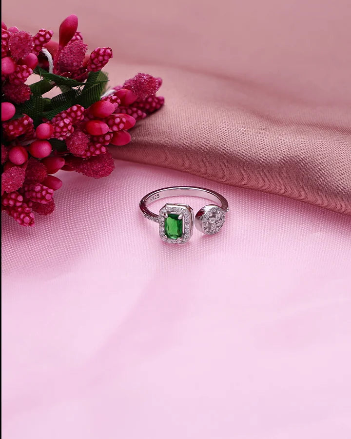 Twilight Adjustable Silver Ring in 92.5 Silver