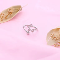 Lustre Adjustable Silver Ring in 92.5 Silver