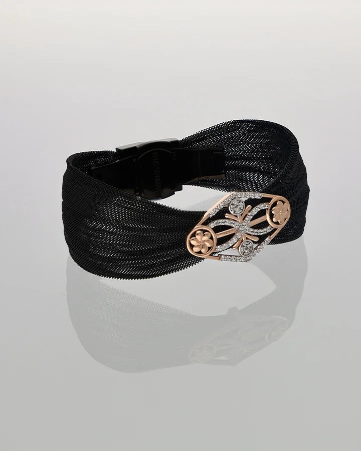 Midnight Rose Cuff in 92.5 Silver