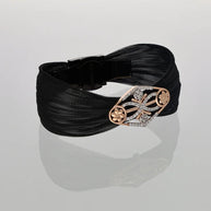 Midnight Rose Cuff in 92.5 Silver