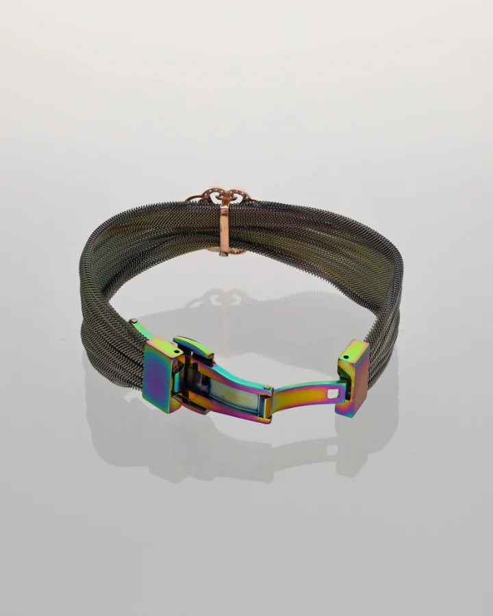 Shimmer Rose Cuff in 92.5 Silver