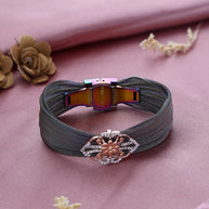 Shimmer Rose Cuff in 92.5 Silver