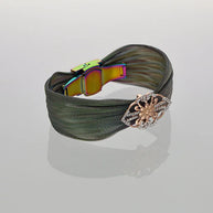 Shimmer Rose Cuff in 92.5 Silver