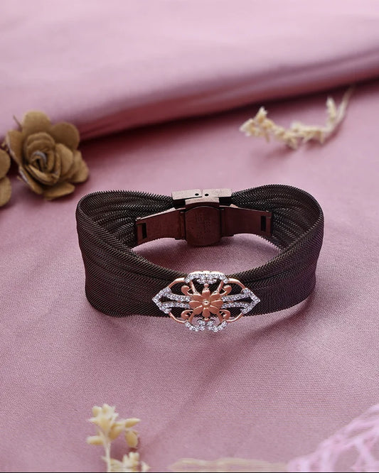 Amber Rose Cuff in 92.5 Silver