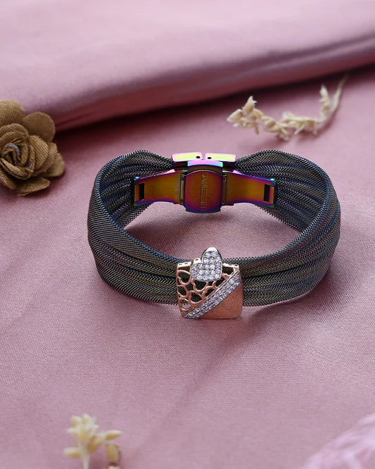 Radiant Rose Gold Luxe Cuff in 92.5 Silver