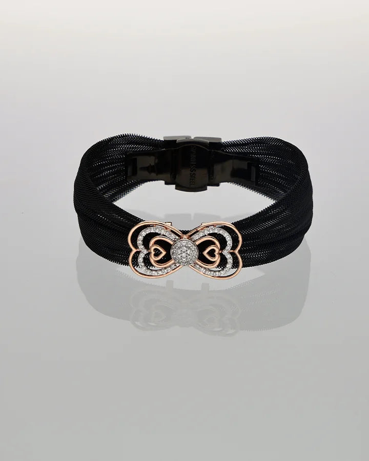 Midnight Heart Luxe Cuff in 92.5 Silver
