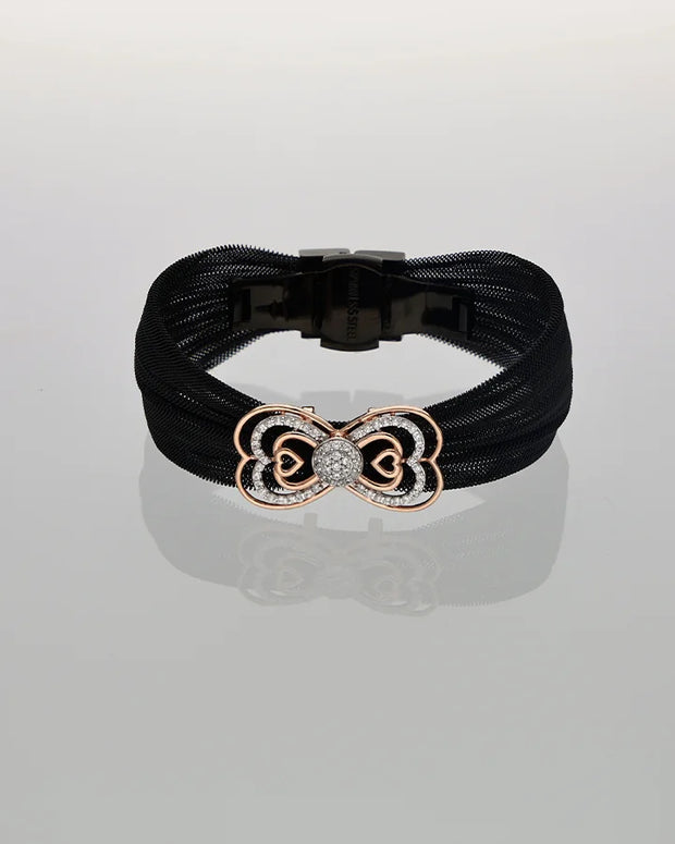 Midnight Heart Luxe Cuff in 92.5 Silver