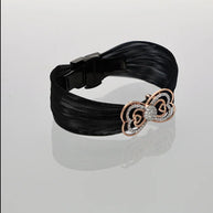 Midnight Heart Luxe Cuff in 92.5 Silver