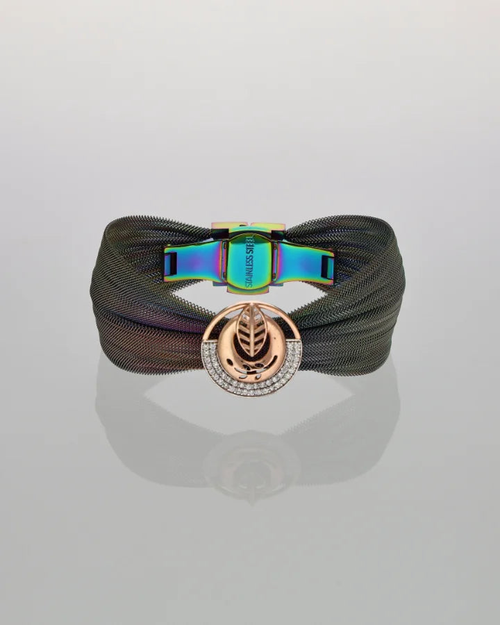 Aurora Shine Round Cuff in 92.5 Silver