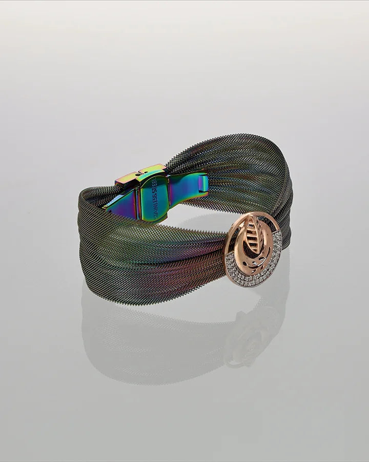 Aurora Shine Round Cuff in 92.5 Silver