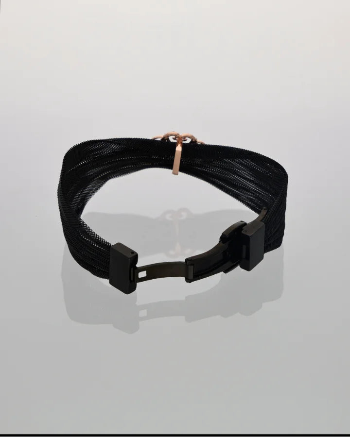 Noir Blush Elegance Cuff in 92.5 Silver