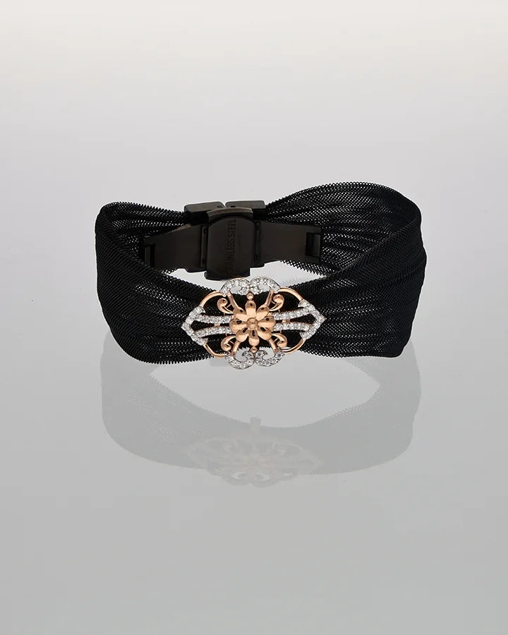 Noir Blush Elegance Cuff in 92.5 Silver
