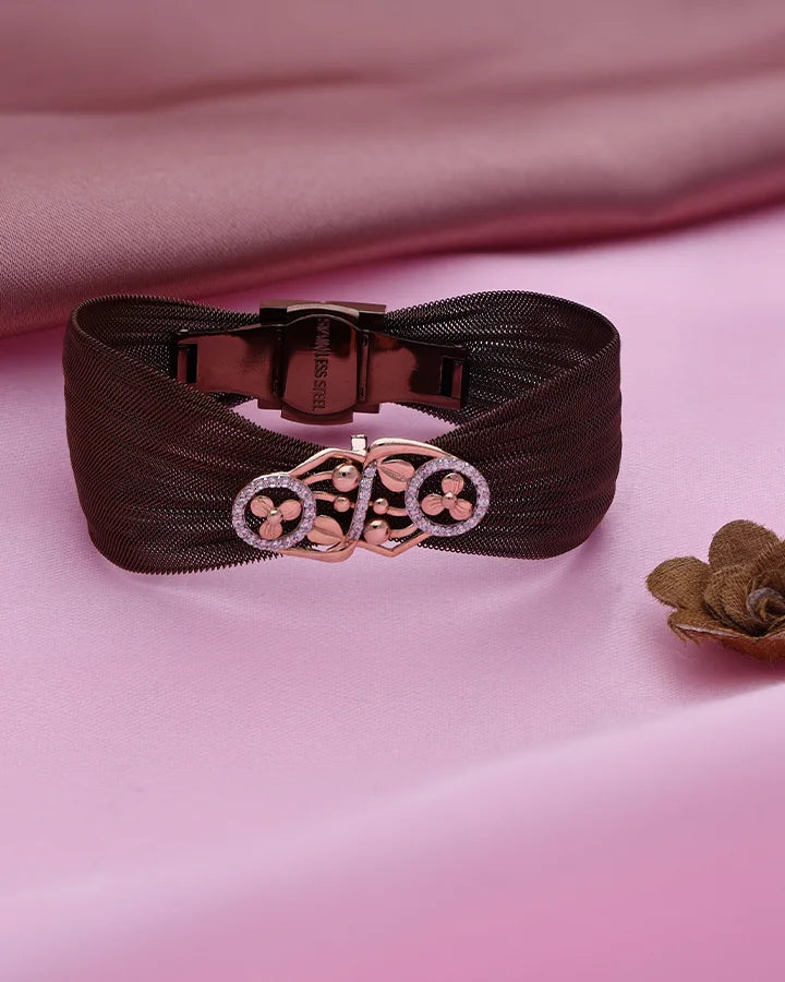 Amber Glow Elegance Cuff in 92.5 Silver