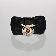 Midnight Radiance Round Cuff in 92.5 Silver