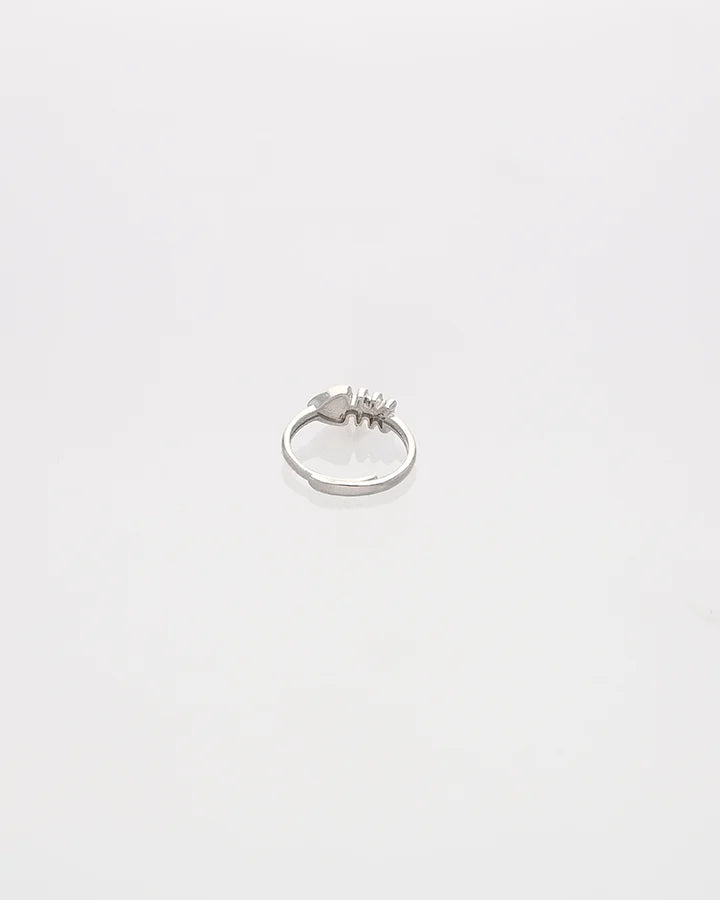 Red Fish Adjustable Ring in 92.5 Silver