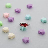 Red Fish Adjustable Ring in 92.5 Silver