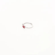 Red Fish Adjustable Ring in 92.5 Silver