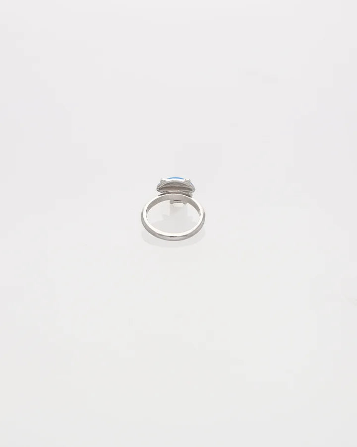 Blue Cartoon Ring in 92.5 Silver